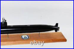 USS Helena SSN-725 FLT II Black Hull Model, Navy Mahogany, 20 inch, LA Class