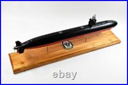 USS Honolulu (SSN-718) FLT I Submarine Model, Navy, Scale Model, Mahogany, 20