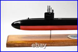 USS Houston (SSN-713) FLT I Submarine Model, Navy, Scale Model, Mahogany, 20 inch, LA