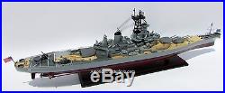 USS IOWA BB61 Battleship Model 40 Handcrafted Wooden Warship Model