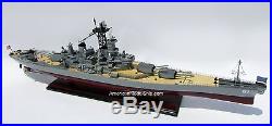 USS IOWA BB61 Battleship Model 40 Handcrafted Wooden Warship Model