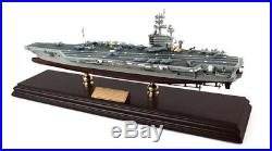 USS Intrepid Aircraft Carrier Built 30 Wooden Desktop Model Ship Assembled