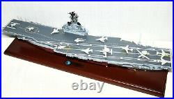 USS Intrepid CV-11 Aircraft Carrier 1/350 Scale Mahogany Ship Model United State