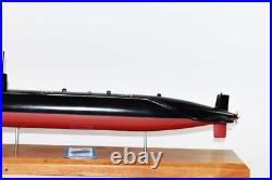 USS Jack SSN-605 Submarine Model, US Navy, Scale Model, Mahogany, Permit Class