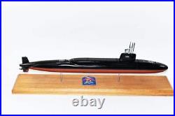 USS James K. Polk SSBN-645 Submarine Model, Navy, 20, Scale Model, Mahogany