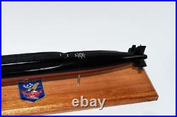 USS James K. Polk SSBN-645 Submarine Model, Navy, 20, Scale Model, Mahogany