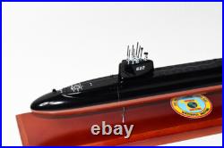 USS James Monroe SSBN-622 Submarine Model, Navy, Scale Model, Mahogany, 20