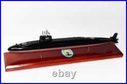 USS John Adams SSBN-620 Submarine Model, Navy, Scale Model, Mahogany, 20