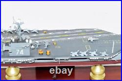 USS John C Stennis CVN-74 Nimitz Class Carrier Model, Navy, Mahogany, 24 inch, N