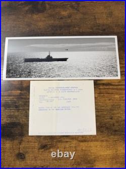 USS Kearsarge CVS-33 Aerial Silhouette Photo 4x10 Robert Carlisle US Navy 1962