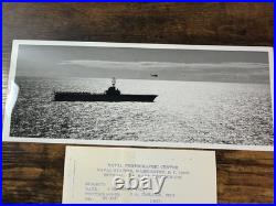 USS Kearsarge CVS-33 Aerial Silhouette Photo 4x10 Robert Carlisle US Navy 1962