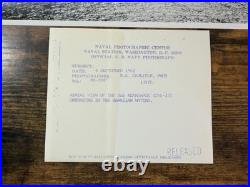USS Kearsarge CVS-33 Aerial Silhouette Photo 4x10 Robert Carlisle US Navy 1962