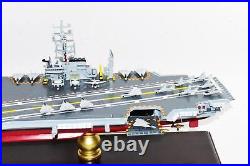 USS Kitty Hawk CV-63 Aircraft Carrier Model 24 inch, Navy, Scale Model, Mahogany