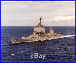 USS LONG BEACH CGN-9 8X10 PHOTO US CRUISER UNDERWAY OFF OAHU HAWAII MAY 1973