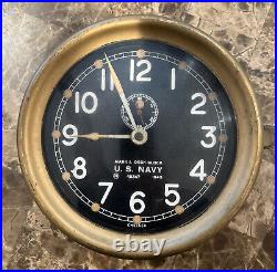USS Lake Champlain CV-39 US Navy Mark I Deck Chelsea Clock 1943 Alan Shepard