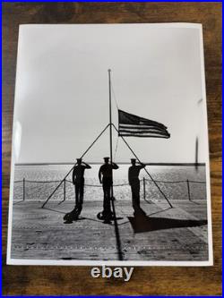 USS Lake Champlain Marine Color Guard USS Thresher Memorial Navy Photo 8x10 1963