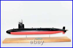 USS Lapon SSN-661 Submarine Model, US Navy, Scale Model, Mahogany, Sturgeon