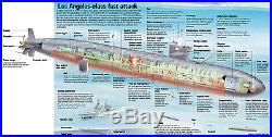 USS Los Angeles Class Submarine Lage 24 Built Wooden Model Ship Assembled