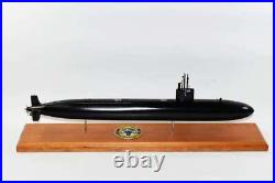 USS Louisville SSN-724 FLT II Black Hull Submarine Model, Navy, Mahogany, 20