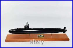 USS Louisville SSN-724 FLT II Black Hull Submarine Model, Navy, Mahogany, 20