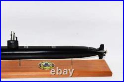 USS Louisville SSN-724 FLT II Black Hull Submarine Model, Navy, Mahogany, 20