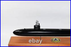 USS Louisville SSN-724 FLT II Black Hull Submarine Model, Navy, Mahogany, 20