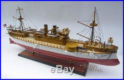 USS MAINE (ACR-1) Handcrafted War Ship Display Model 32 NEW