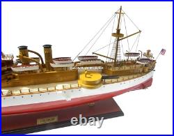 USS MAINE (ACR-1) Handcrafted War Ship Ready Display Model 37