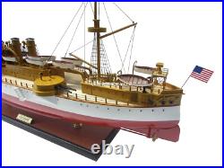 USS MAINE (ACR-1) Handcrafted War Ship Ready Display Model 37