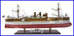 USS MAINE (ACR-1) Handcrafted War Ship Ready Display Model 37