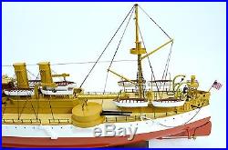 USS MAINE Battleship 40 Handcrafted Wooden Warship Model NEW