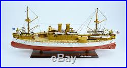 USS MAINE Battleship 40 Handmade Wooden Ship Model NEW