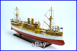 USS MAINE Battleship 40 Handmade Wooden Ship Model NEW