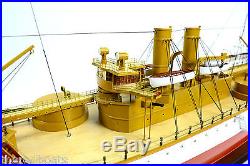 USS MAINE Battleship 40 Handmade Wooden Warship Model NEW