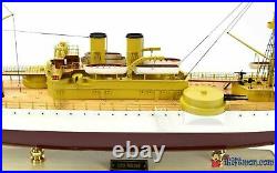 USS MAINE FULLY BUILT MUSEUM QUALITY WAR SHIP MODEL WithSTAND