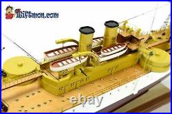 USS MAINE FULLY BUILT MUSEUM QUALITY WAR SHIP MODEL WithSTAND