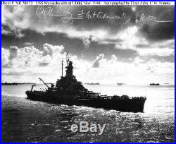 USS MASSACHUSETTS BB-59 ULITHI NOV44 WW2 8X10 PHOTO