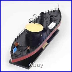 USS MONITOR Civil War Ship Model Handcrafted Ship WithMetal Cannons & Pilothouse