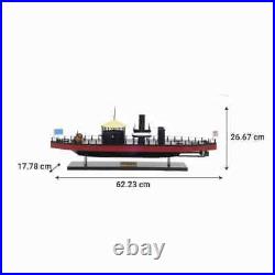 USS MONITOR Civil War Ship Model Handcrafted Ship WithMetal Cannons & Pilothouse