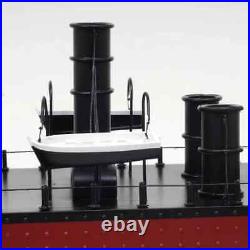 USS MONITOR Civil War Ship Model Handcrafted Ship WithMetal Cannons & Pilothouse