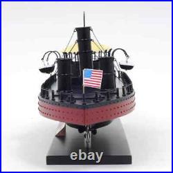 USS MONITOR Civil War Ship Model Handcrafted Ship WithMetal Cannons & Pilothouse