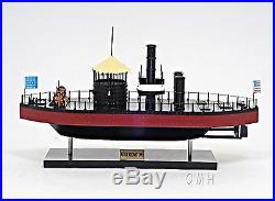 USS MONITOR HANDCRAFTED WOODEN MODEL SHIP
