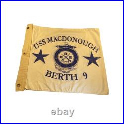 USS MacDonough Berth 9 Naval Flag WWII Pearl Harbor Era US Navy