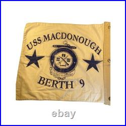 USS MacDonough Berth 9 Naval Flag WWII Pearl Harbor Era US Navy