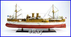 USS Main US Navy Battleship 40 Handmade Wooden Model Warship Nautical Decor