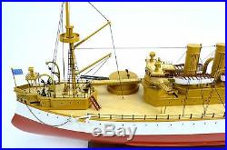 USS Main US Navy Battleship 40 Handmade Wooden Model Warship Nautical Decor