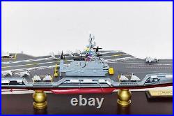 USS Midway (CV-41) Aircraft Carrier Model, Navy, Scale Model, Mahogany, Midway Class