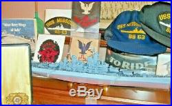 USS Missouri BB-63 WW2 Battleship Model /Original memorabilia medals patches hat