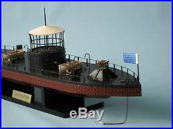 USS Monitor Civil War Ironclad US Navy Warship Assembled 21 Built Wooden Model