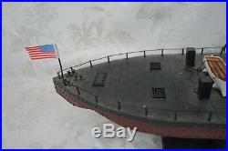 USS Monitor Civil War Ironclad Wooden Ship Scale Model 21 US Navy Warship Boat